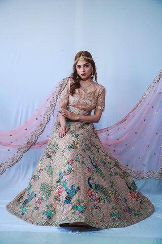 ROSE GOLD 'AAINA' LEHENGA