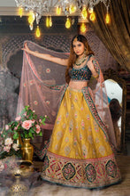 ASTHA-Golden Yellow Embroiderd. Heavy Border Lehenga Set.