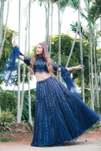 NAVY BLUE MIRAYA LEHENGA