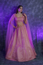 ROSE PINK 'MEHR' LEHENGA