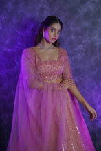 ROSE PINK 'MEHR' LEHENGA