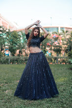 NAVY BLUE MIRAYA LEHENGA